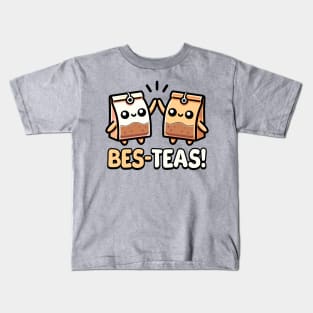 Bes-teas! Cute Teabag Pun Cartoon Kids T-Shirt